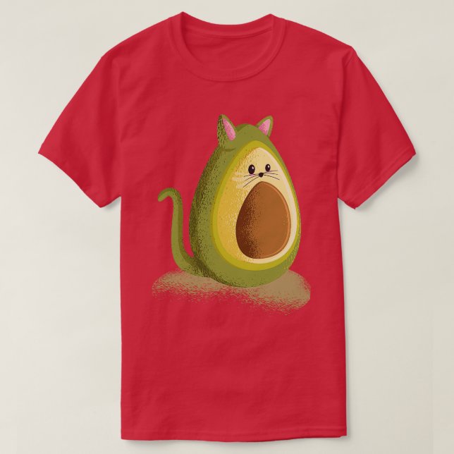 Avocato Cute Cat Funny Avocado Classic TShirt T Shirt (Design framsida)