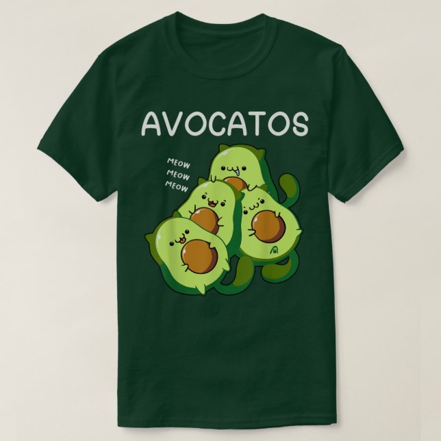 Avocato Funny Avocado Lover Gift, Cute Cat  T Shirt (Design framsida)