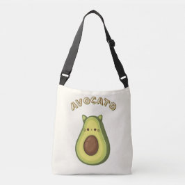 AVOCATO - Funny Cute Cat & Avocado Älskare Tote Ba Axelväska