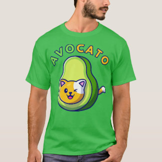 Avocato Funny Cute Cat Avocado Vegan och Cat Lover T Shirt