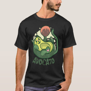 Avocato Funny Cute Cat Avocado Vegan och Cat Lover T Shirt