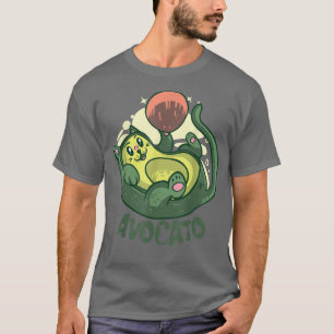 Avocato Funny Cute Cat Avocado Vegan och Cat Lover T Shirt