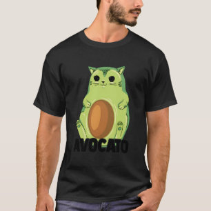 Avocato Katt Avokado Mat Puns Frukt Veganer Katt T Shirt
