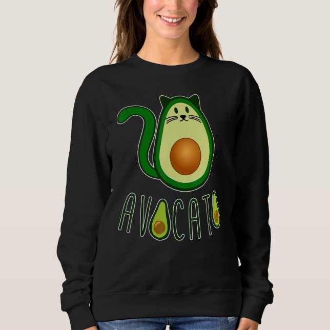 Avocato-katter Avocado Fruit Cat Animal and Pet Ow T Shirt (Framsida)