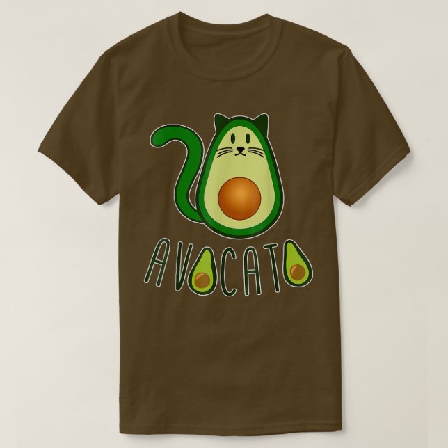 Avocato-katter Avocado Fruit Cat Lover Animal and  T Shirt (Design framsida)