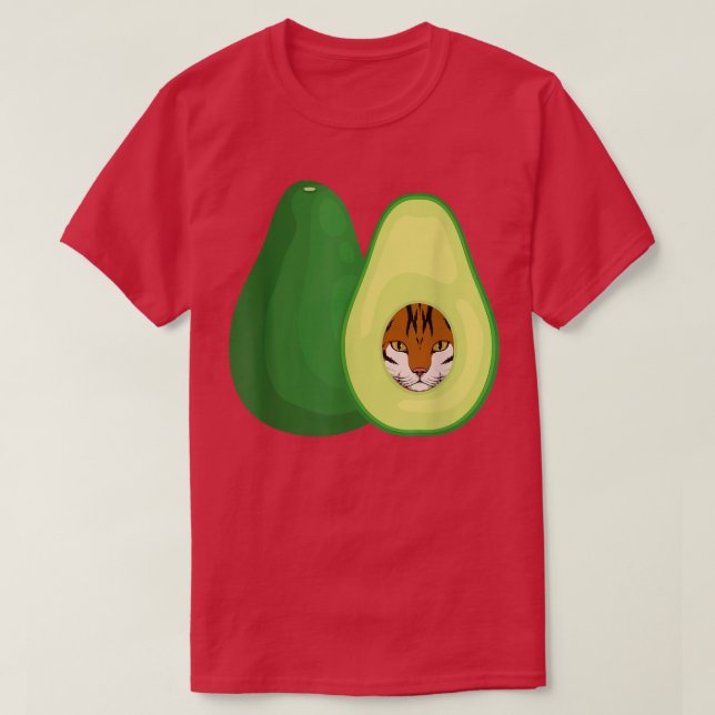 Avocato lustig avocado-kattdesign t shirt (Design framsida)