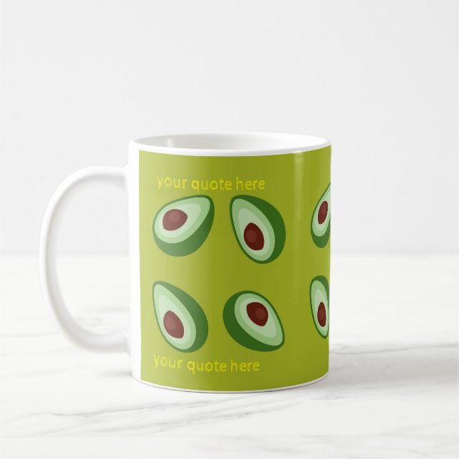 AVOCATO MÖNSTER redigerbar Kaffemugg (Vänster)