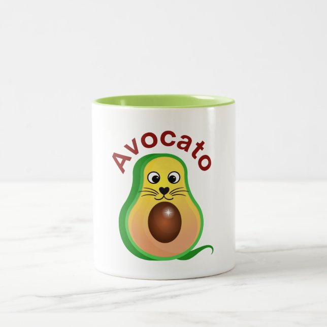 Avocato.. Utforska de många kattens moder Två-Tonad Mugg (Center)