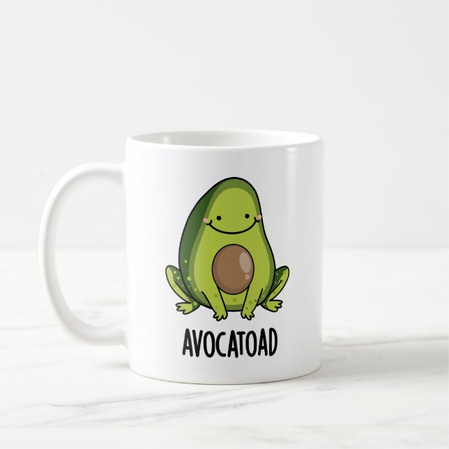 Avocatoad Funny Avocado Toad Pun Kaffemugg (Vänster)