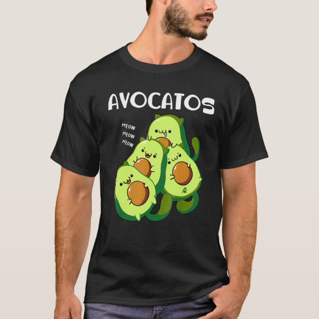 Avocatos Avocado Cat Cute Cat Mamma Pappa T Shirt (Framsida)
