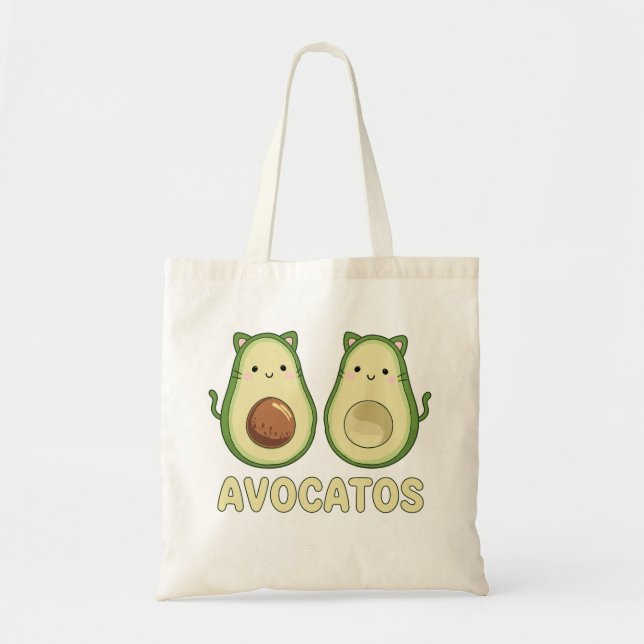 Avocatos Kawaii Cat & Avocado Tygkasse (Framsidan)