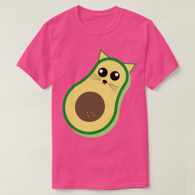 Avocatto Cute Avocado Cat Classic TShirt T Shirt (Design framsida)