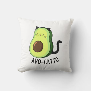 Avocatto Funny Avocado Cat Pun Kudde