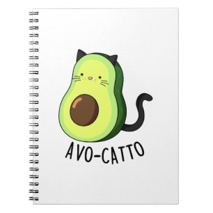 Avocatto Rolig Avokado Katt Puns Anteckningsbok