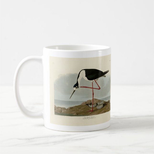 Avocet från Audubon's Birds of America Kaffemugg (Vänster)