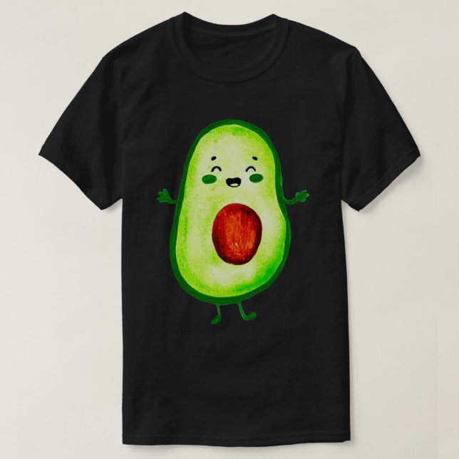 Avocuddle cutie avocado vattencolor teckning t shirt (Design framsida)