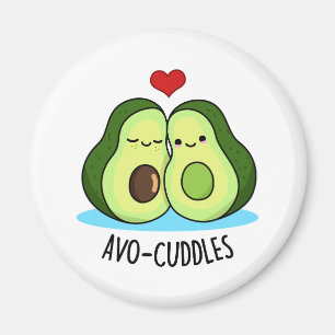 Avocuddles Funny Avocado Couple Pun Magnet