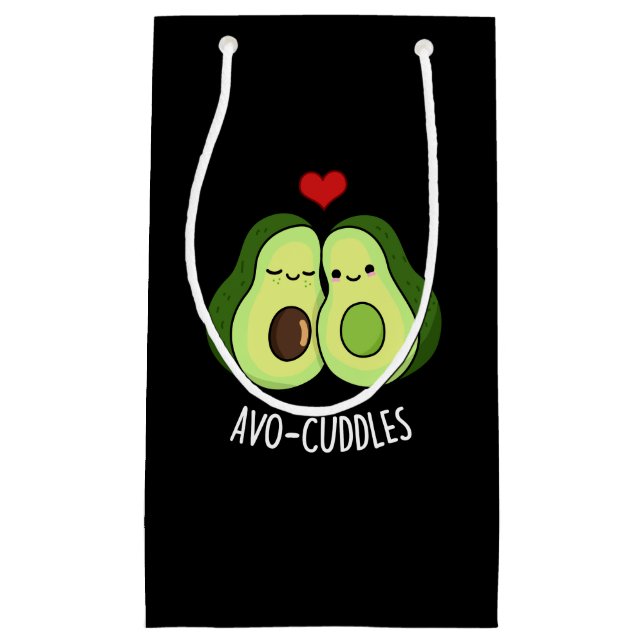 Avocuddles Funny Avocado Couple Pun Mörk BG (Framsidan)