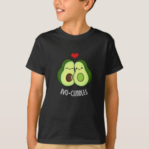 Avocuddles Funny Avocado Couple Pun Mörk BG T Shirt