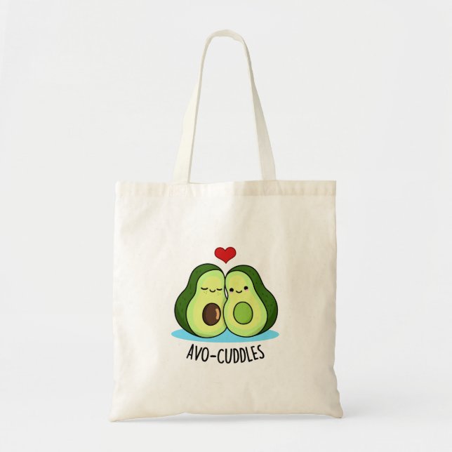 Avocuddles Funny Avocado Couple Pun Tygkasse (Framsidan)