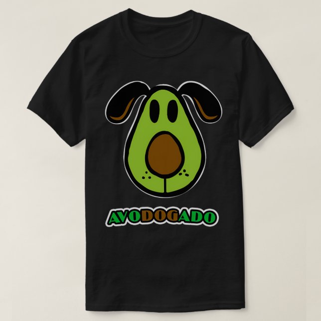 Avodogado Rolig hund Cute Ansikte-design - perfekt T Shirt (Design framsida)