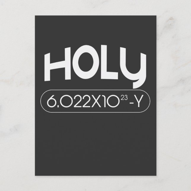 Avogadro Mole Carbon Chemistry Animal Pun Vykort (Framsida)