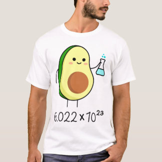 Avogadros nummer Pun. Cute Avocado Chemist Stick T Shirt