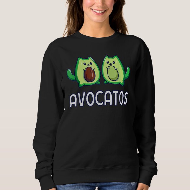 Avogato Avocado Cat Cat Fruit Vegan T Shirt (Framsida)