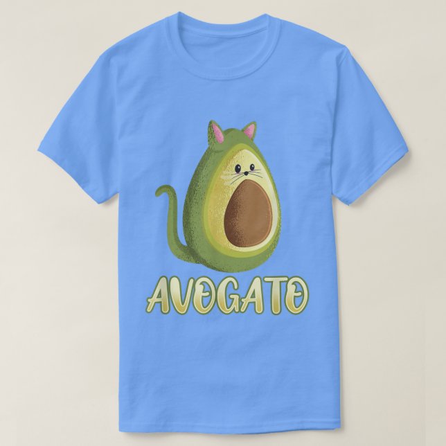 Avogato Avocado Cat Foodie älskare T-Shirt (Design framsida)