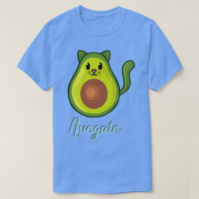 Avogato Avocado Cat Funny Avocato T Shirt (Design framsida)