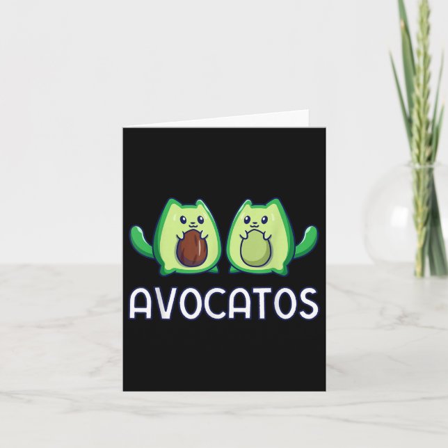 Avogato Avocado Cat Vegan Cat Kort (Framsida)