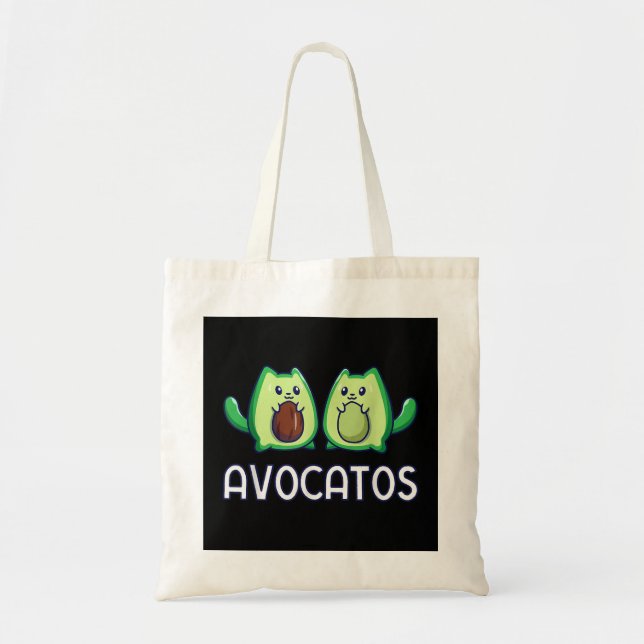 Avogato Avocado Cat Vegan Tygkasse (Framsidan)