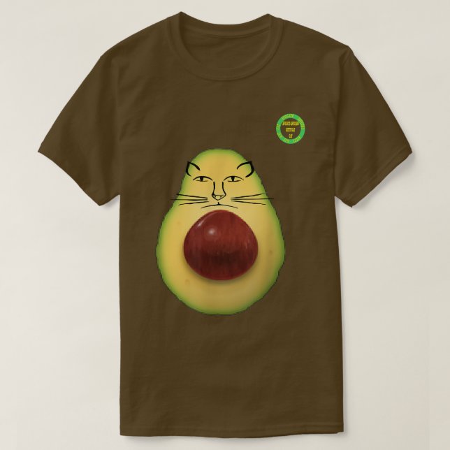 AVOGATO AVOCADO KATTUNGE KAT CAT ANSIKTE  T SHIRT (Design framsida)