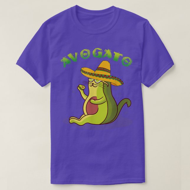 Avogato Cat Avocado Cinco de Mayo Cute Meico G T Shirt (Design framsida)