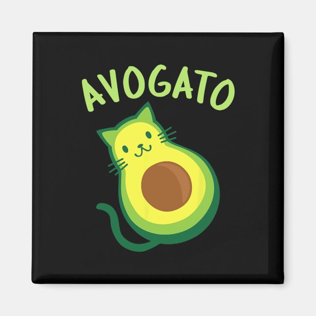 Avogato Cat Avocado - Funny Cinco De Mayo Magnet (Framsidan)
