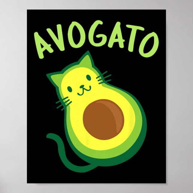 Avogato Cat Avocado - Funny Cinco De Mayo Poster (Framsidan)