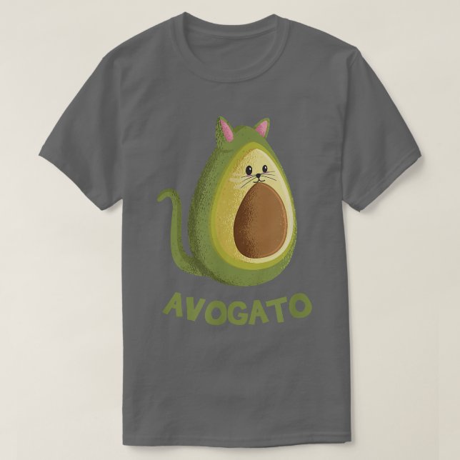 Avogato Funny Avocado Cat Cute Ansikte Graphic T Shirt (Design framsida)