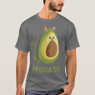Avogato Funny Avocado Cat Cute Ansikte Graphic T Shirt