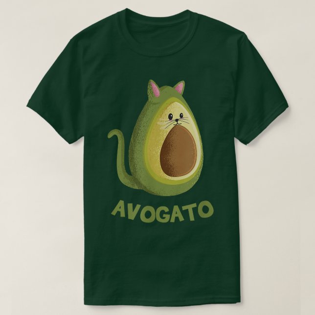 Avogato Funny Avocado Cat Cute Ansikte Graphic T Shirt (Design framsida)