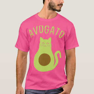 Avogato Funny Avocado Cat Cute Cat Ansikte 2 T Shirt