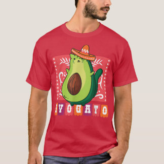 Avogato Funny Avocado Cat T Shirt