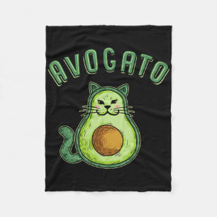 Avogato - Funny Cinco De Mayo Avocado Cat Fleecefilt
