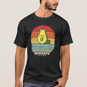 Avogato Hola Retro Cat Avocado Cinco De Mayo Mexii T Shirt
