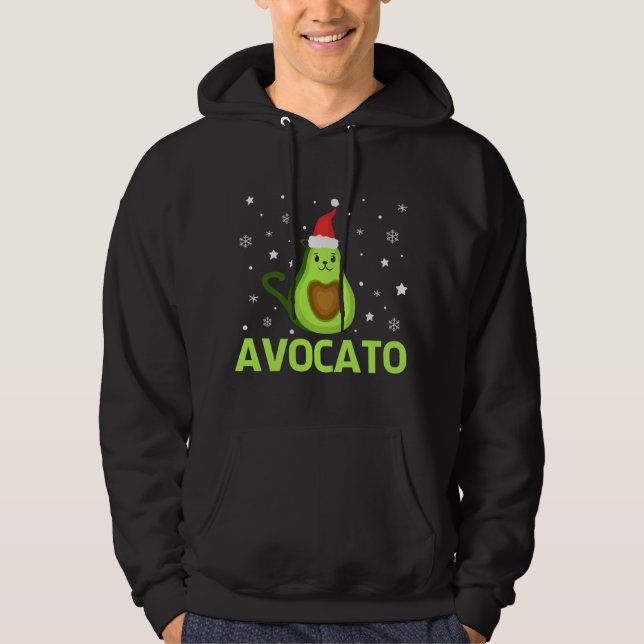 Avogato jul Cute Avocado Funny Julafton desi Hoodie (Framsida)