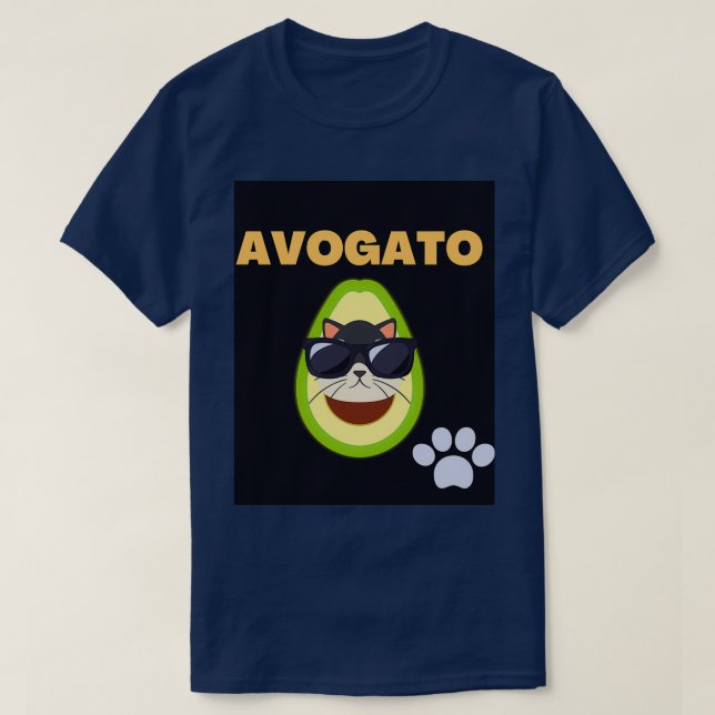 Avogato lustig katt t shirt (Design framsida)