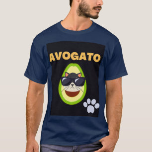 Avogato lustig katt t shirt