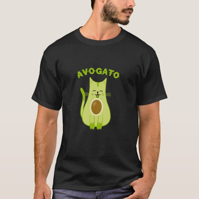 Avogato T-Shirt - Funny Avo-Gato Cinco De Mayo Cat (Framsida)