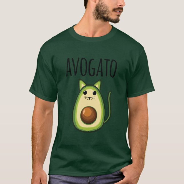 Avogato Women Funny Avocado Cat Vegetarian Vegan b T Shirt (Framsida)