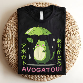 Avogatou Arigato Avocado Pun Cute Japanska T Shirt