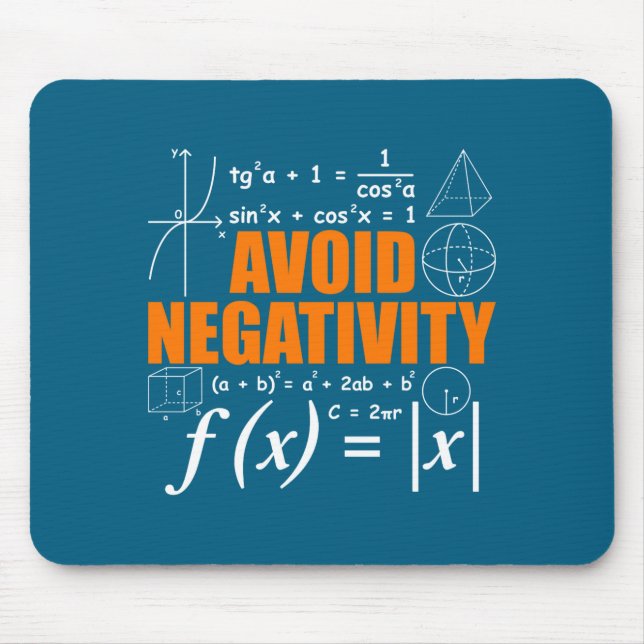 Avoid Negativity Funny Math Mathematician Teacher  Musmatta (Framsidan)